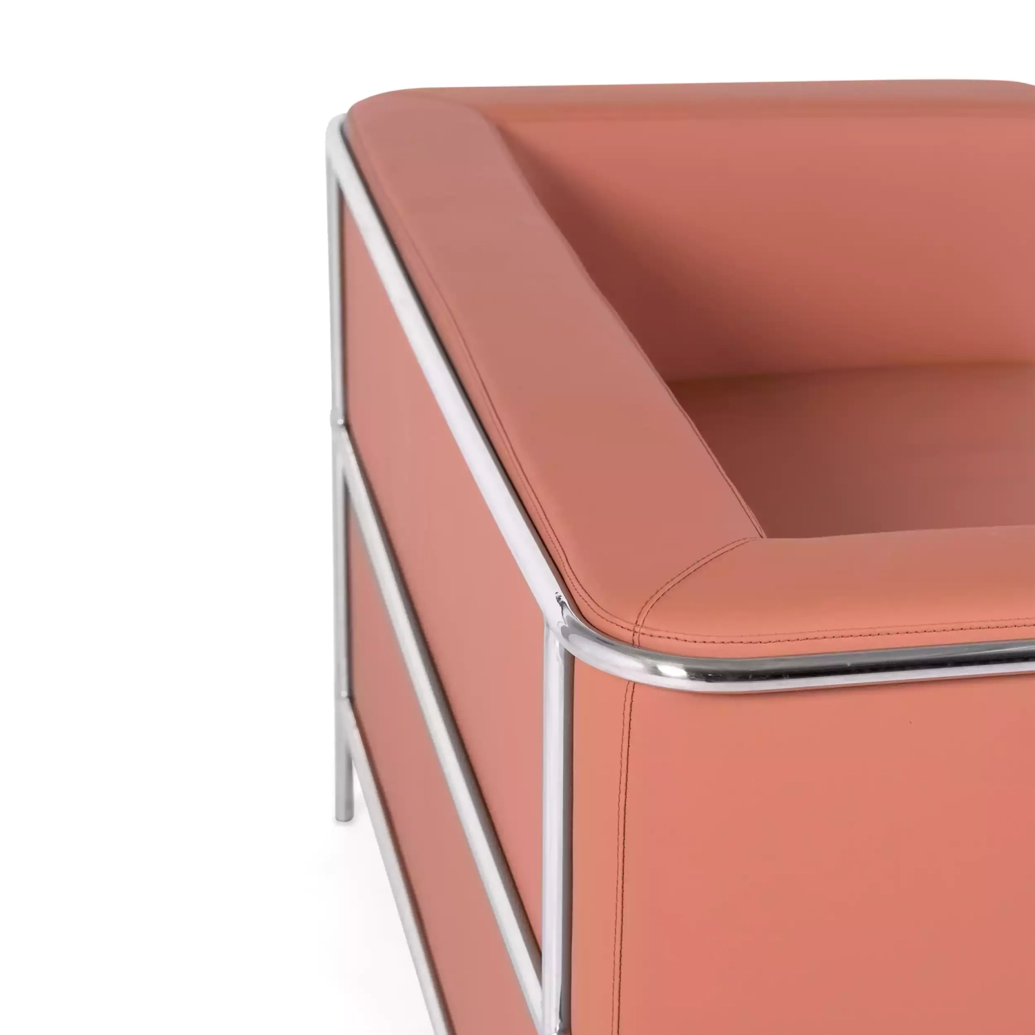 2-Sitzer-Sofa Torino aus Ökoleder und verchromtem Stahl 🛋️ - Mobelarium