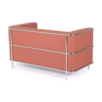 Sofá Torino 2 plazas en polipiel y acero cromado 🛋️ - Mueble Design