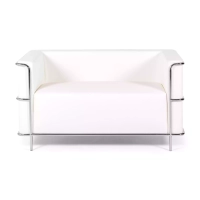 Sofá Torino de 2 lugares em couro ecológico e aço cromado 🛋️ - Mueble Design