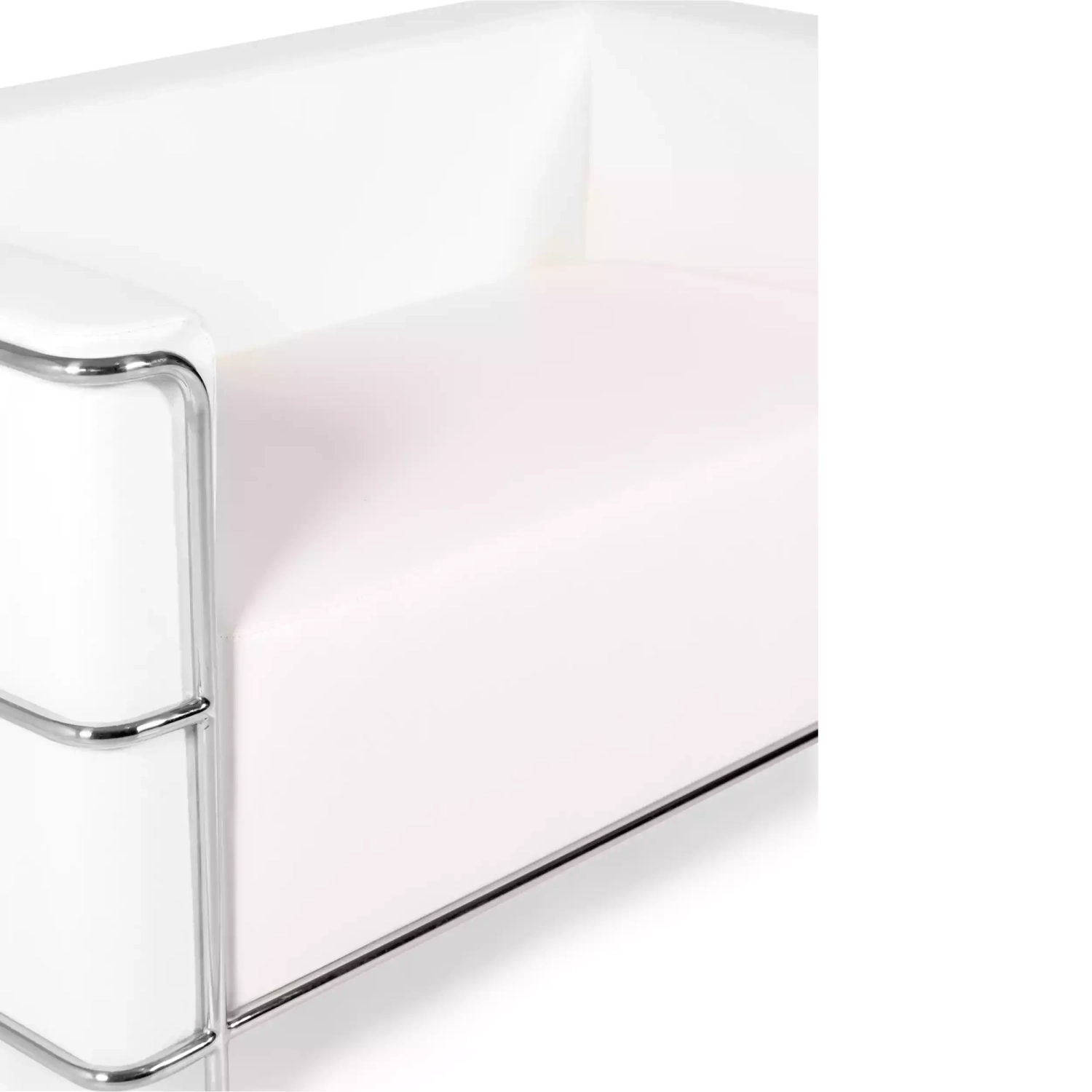 Sofá Torino 2 plazas en polipiel y acero cromado 🛋️ - Mueble Design