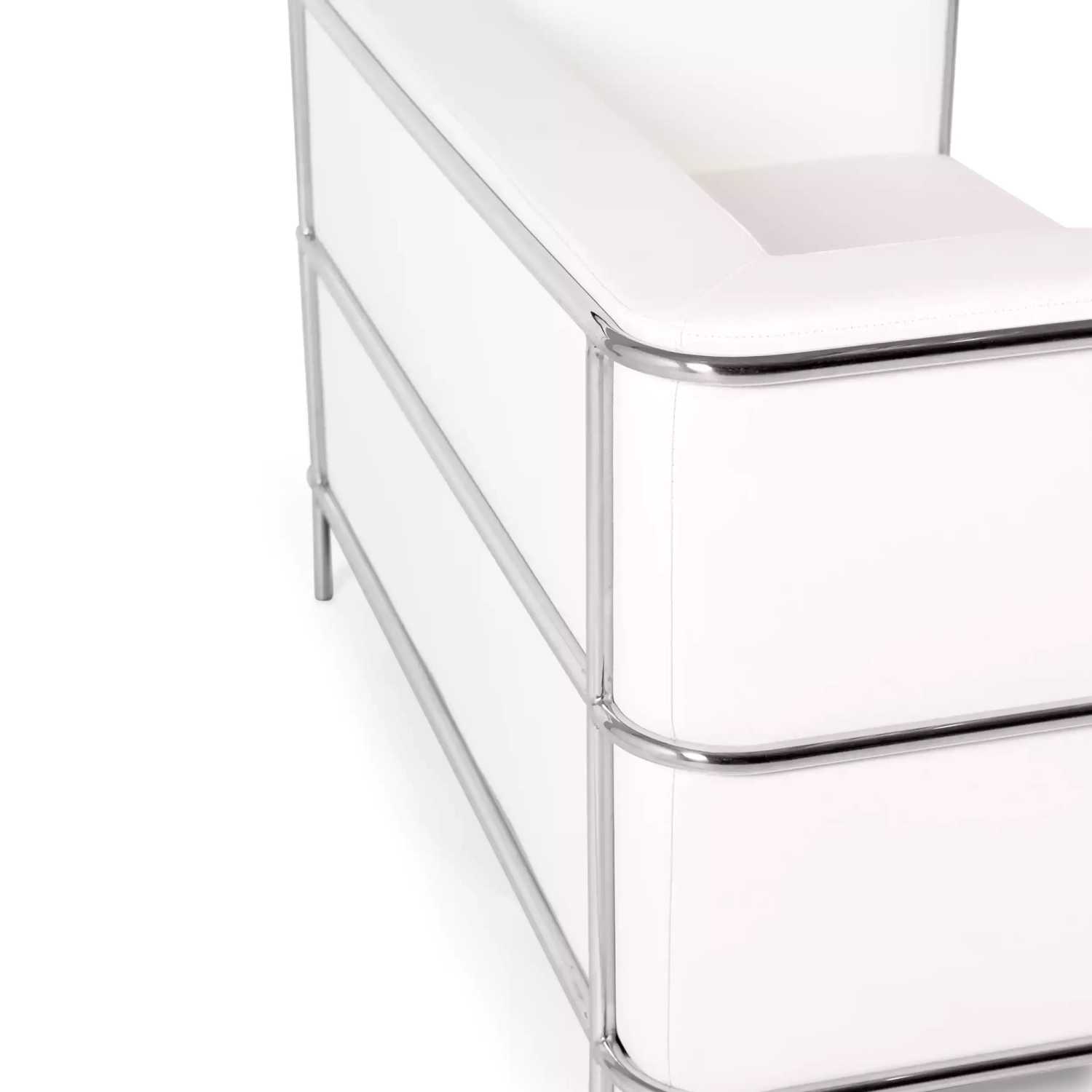 2-Sitzer-Sofa Torino aus Ökoleder und verchromtem Stahl 🛋️ - Mobelarium