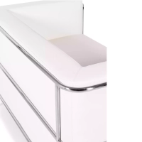 Torino 2-zitsbank van ecoleder en verchroomd staal 🛋️ - Mobelarium