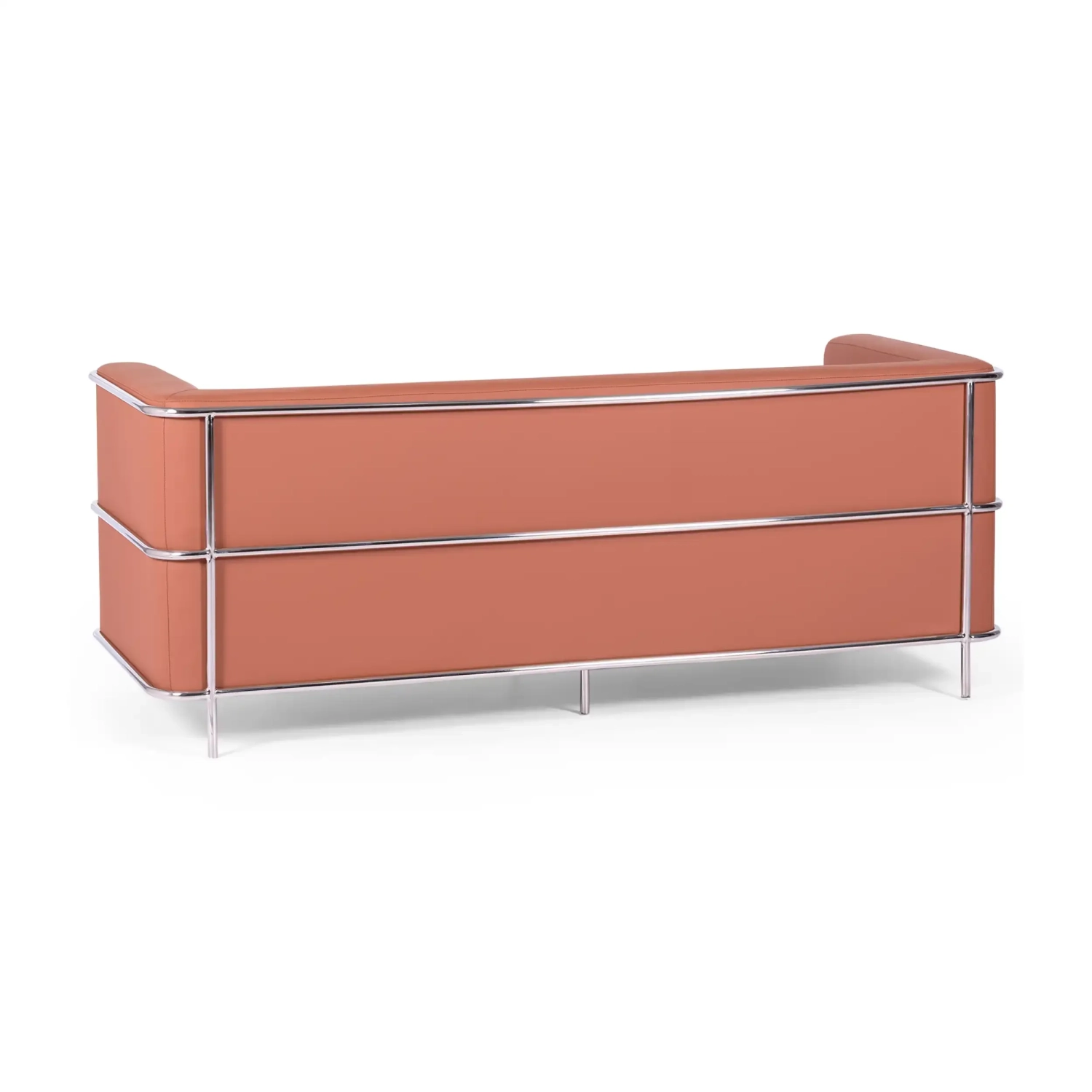 Sofá Torino 3 plazas en polipiel y acero cromado - Mueble Design