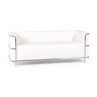 Sofá Torino 3 plazas en polipiel y acero cromado - Mueble Design