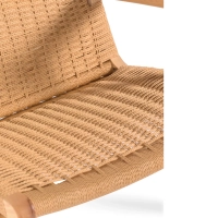 Cadeirão Catani CH25 | Design escandinavo em freixo e corda natural