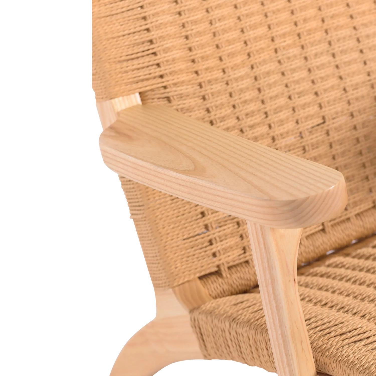 Fotel Catani CH25 | Skandynawski design z jesionu i naturalnej liny