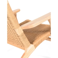 Fåtölj Catani CH25 | Skandinavisk design i ask och naturrep