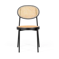 Cadeira Preston retro em rotim natural - Design e aconchego - Mueble Design