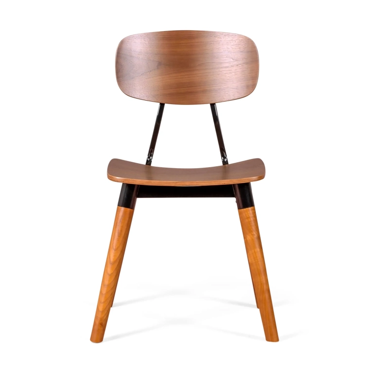Copine stoel in walnotenhout | Industrieel retro design - Designmeubels Mobelarium