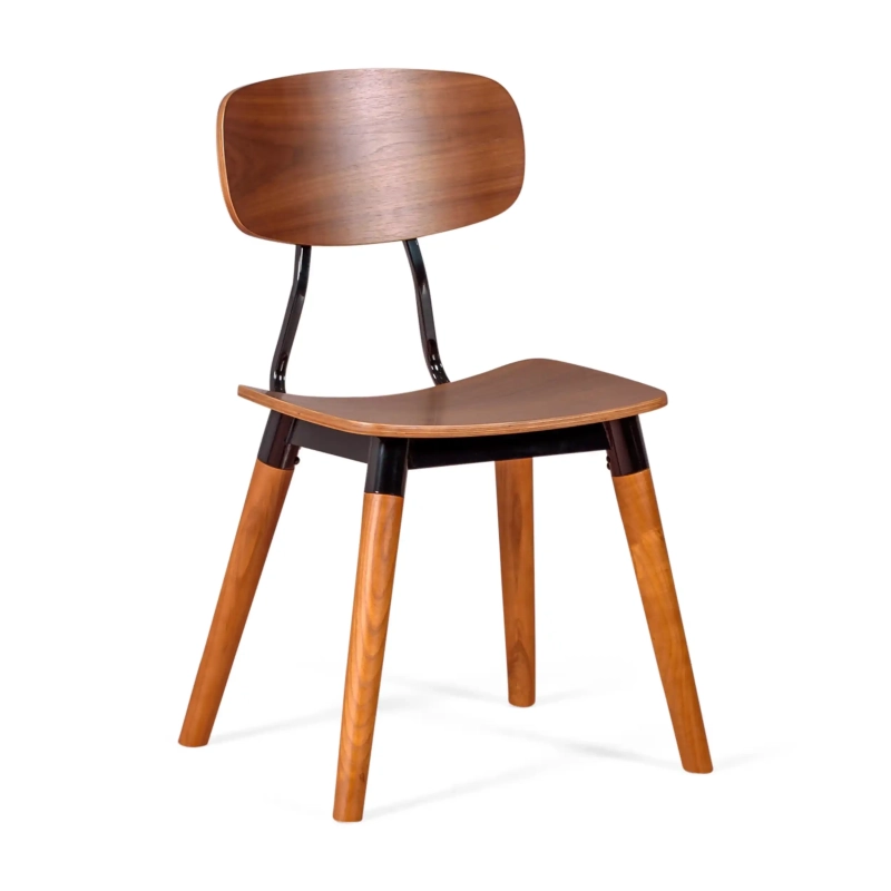 Copine chair in walnut wood : retro industrial design - Mueble Design