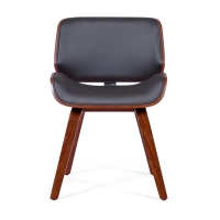 Židle Nordic v provedení ořech a černá koženka | Elegantní skandinávský design