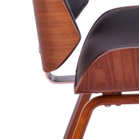Židle Nordic v provedení ořech a černá koženka | Elegantní skandinávský design