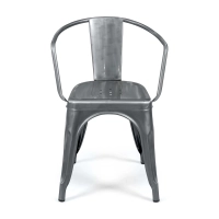 Sedia in metallo Bistro con braccioli - Impilabile e robusta Mobilie Design