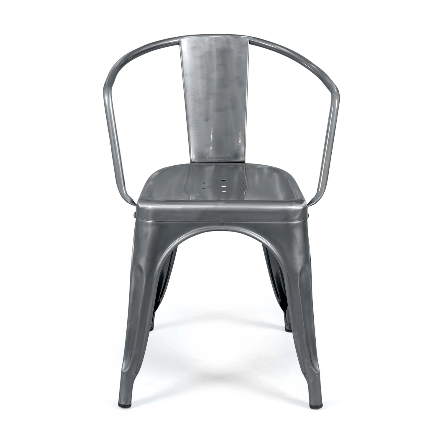 Chaise en métal Bistro avec accoudoirs - Empilable et robuste Meubles Concept