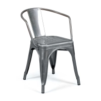 Réplica del diseño de la silla Tolix con brazos