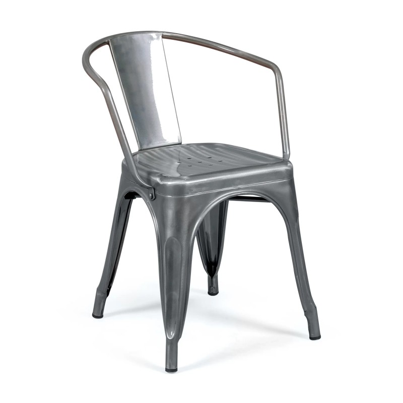 Replika designu židle Tolix s područkami