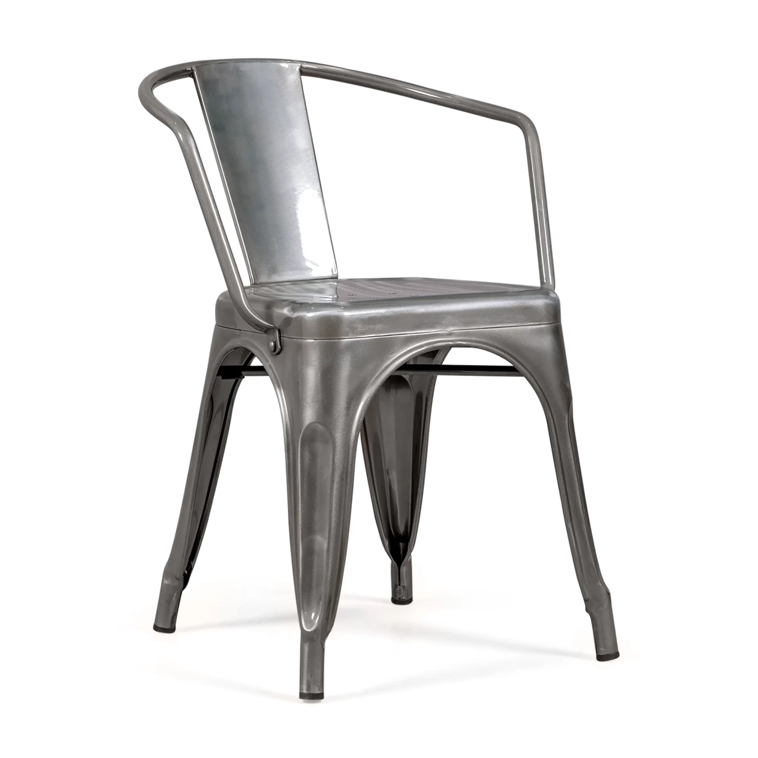 Cadeira de metal Bistro com apoios para os braços - Empilhável e resistente Mueble Design