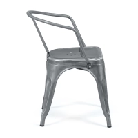 Sedia in metallo Bistro con braccioli - Impilabile e robusta Mobilie Design