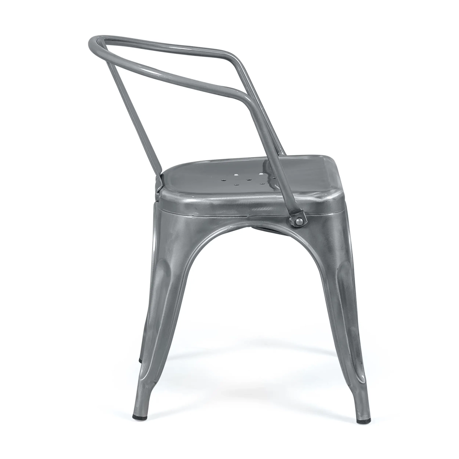 Cadeira de metal Bistro com apoios para os braços - Empilhável e resistente Mueble Design