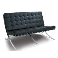 Replica van Mies Van der Rohe's 2-zitsstoel Barcelona 
