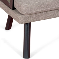 Poltrona Leeds in rattan naturale con cuscino in cotone: stile vintage Scandinavo