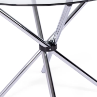 Table ronde en verre 80 cm | Design moderne pour cuisine et salle à manger