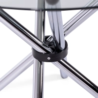 Kulatý skleněný stůl 80 cm | Moderní design do kuchyně a jídelny