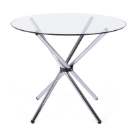 Runder Glastisch 80 cm | Modernes Design für Küche & Esszimmer
