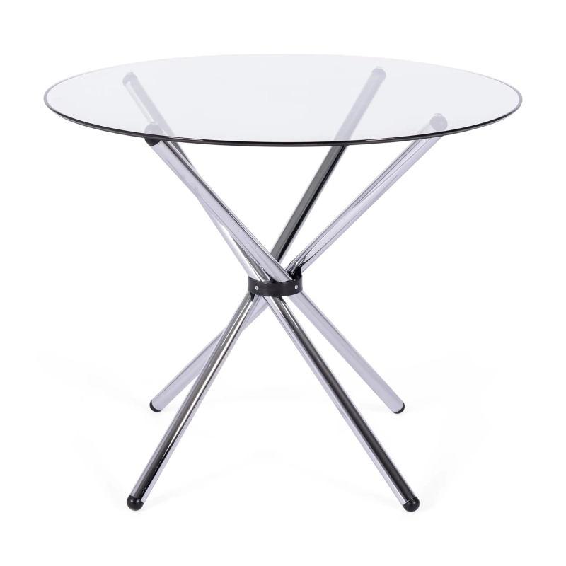 Kulatý skleněný stůl 80 cm | Moderní design do kuchyně a jídelny