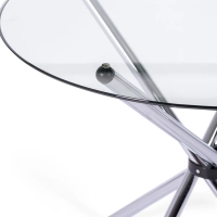 Table ronde en verre 80 cm | Design moderne pour cuisine et salle à manger
