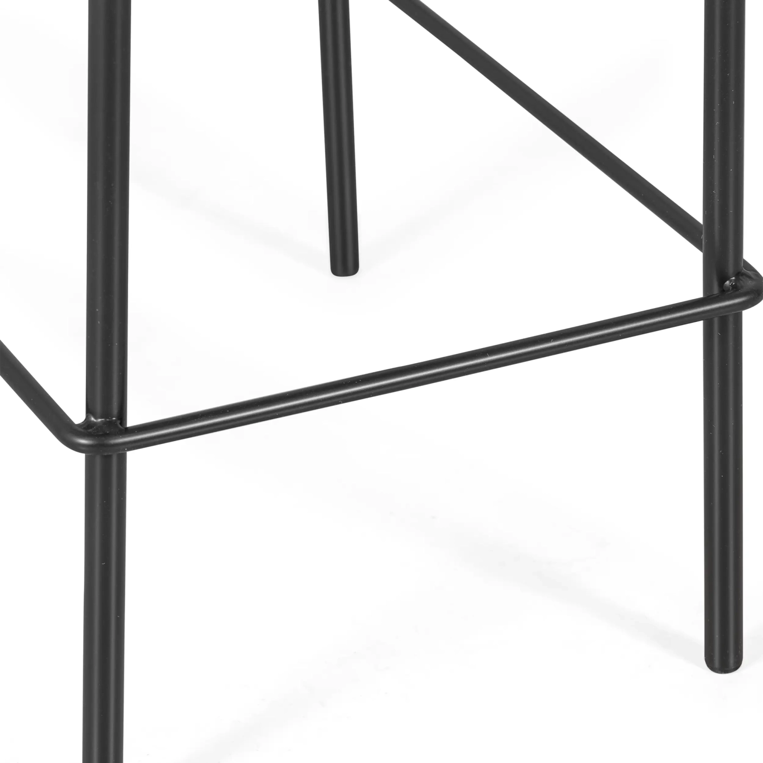 Sgabello Vintage Preston 75 cm | Rattan naturale e telaio nero