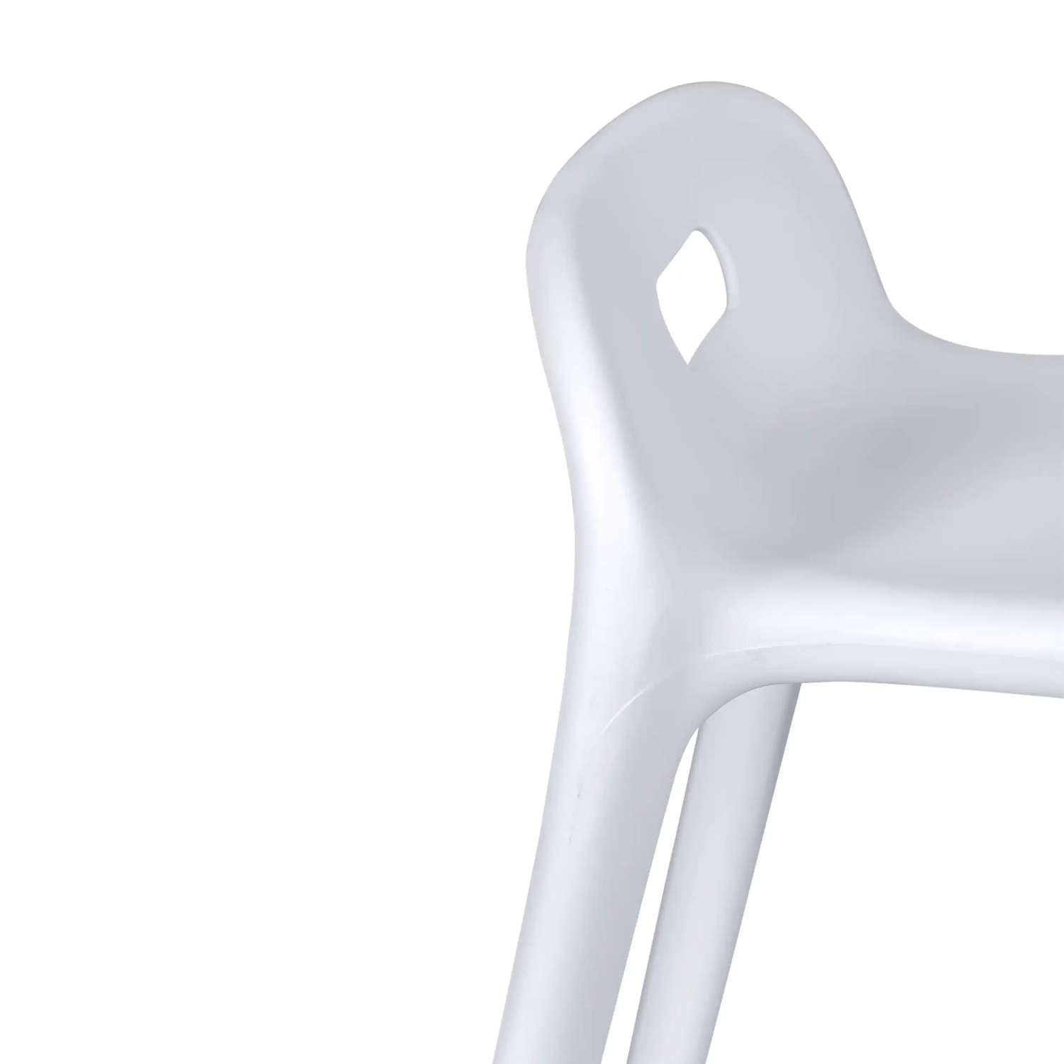 Tamborete design Didi 45 cm Branco | Design minimalista e leve
