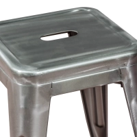 Stołek Metaliczny Bistro 45 cm | Styl industrialny Możliwość sztaplowania