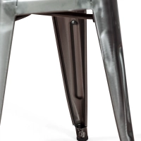 Hocker Metallisch Bistro 45 cm | Industrieller Stil Stapelbar
