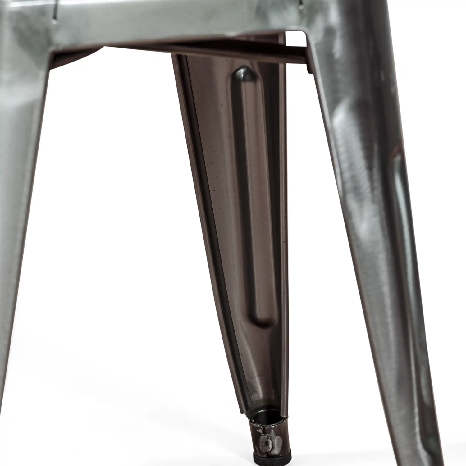 Tamborete Metálico Bistro 45 cm | Estilo industrial empilhável