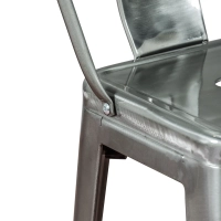 Tabouret Métallique avec dossier - Chaises et tabourets industriels