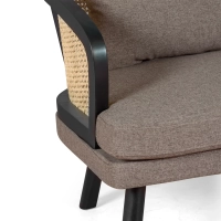 Canapé 2 places Loveseat Leeds en rotin naturel | Vintage Style Scandinave