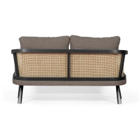 Sofá Loveseat de 2 Plazas Leeds en Ratán Natural | Estilo Vintage Nórdico