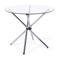 Okrągły szklany stół 80 cm | Nowoczesny design do kuchni i jadalni
