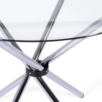 Mesa redonda de vidro 80 cm | Design moderno para cozinha e sala de jantar