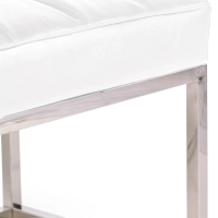 Praga Design Bank van Verchroomd Staal en Kunstleer | Moderne Stijl