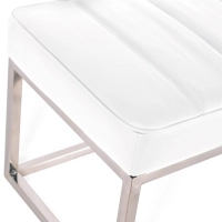 Designová lavice Praga z chromované oceli a koženky | Moderní styl