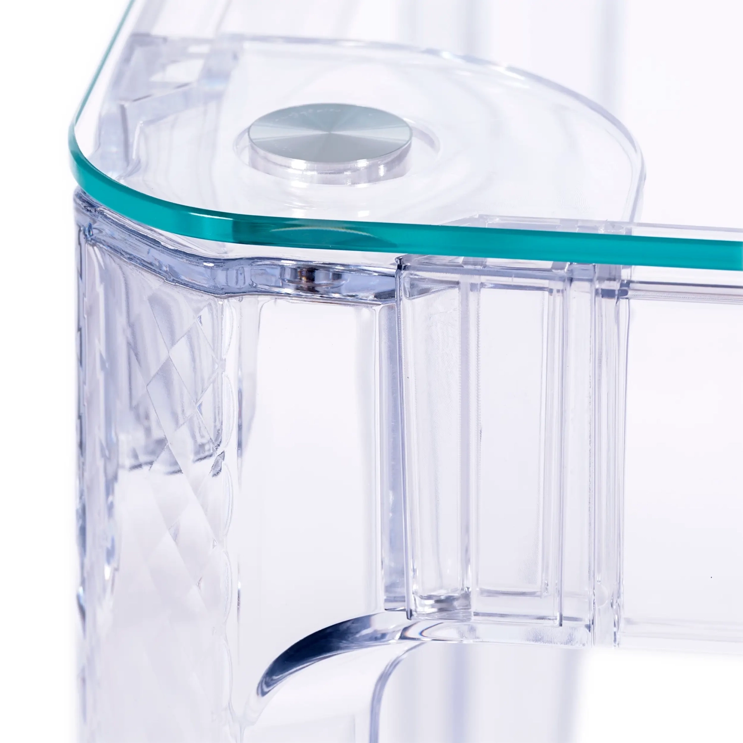 Mesa de Comedor Cuadrada Ghost 80 cm | Diseño Transparente y Moderno
