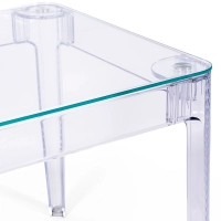 Ghost Vierkante Eettafel 80 cm : Transparant Modern Ontwerp