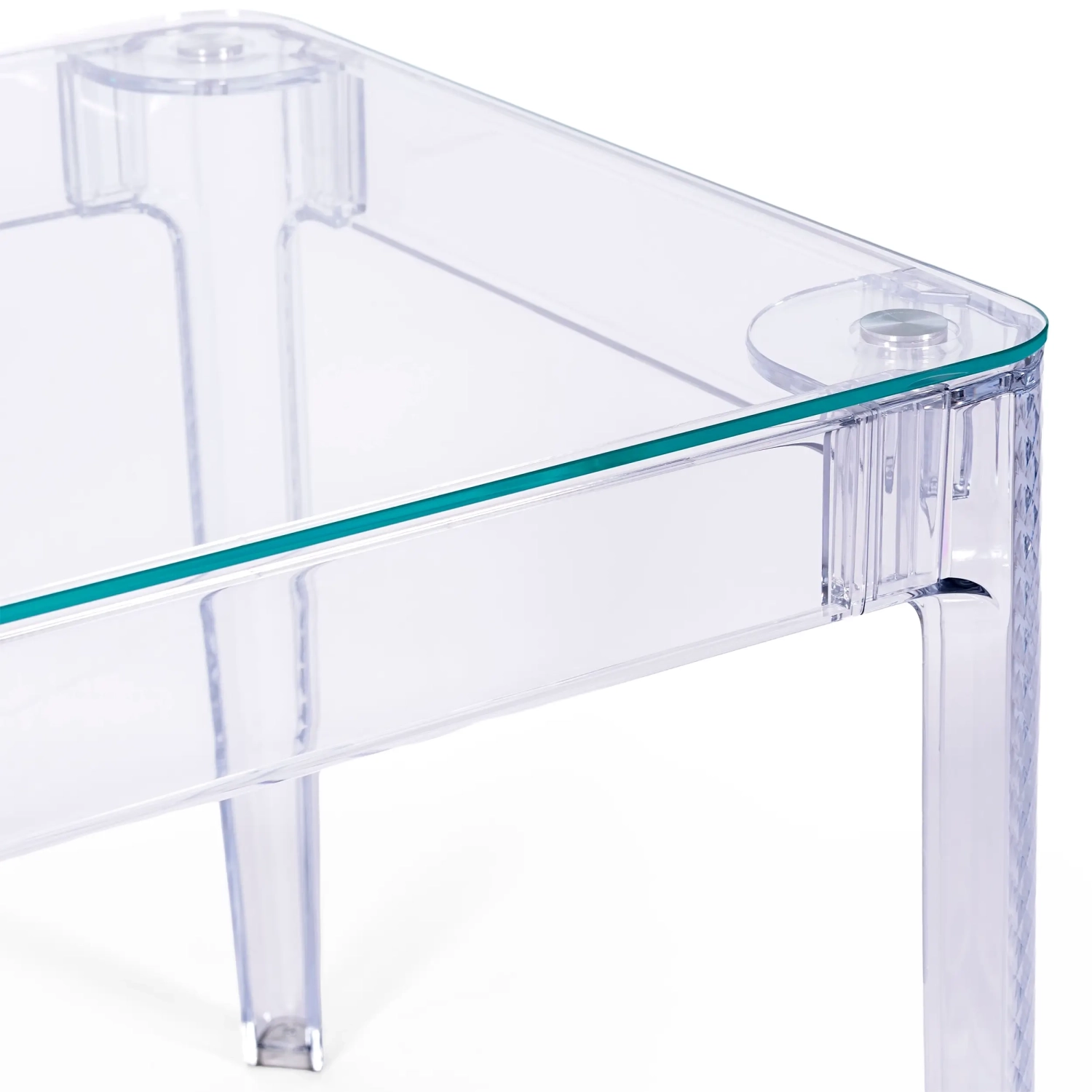 Mesa de jantar quadrada Ghost 80 cm : Design moderno transparente