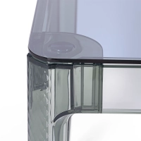 Tavolo da pranzo quadrato Ghost da 80 cm: design trasparente e moderno