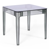 Mesa de Comedor Cuadrada Ghost 80 cm | Diseño Transparente y Moderno