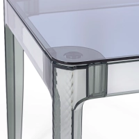 Ghost Square Dining Table 80 cm : Transparent Modern Design