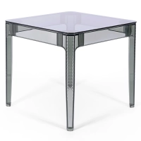 Ghost Square Dining Table 80 cm : Transparent Modern Design