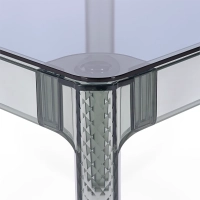 Ghost Square Esstisch 80 cm : Transparentes Modernes Design